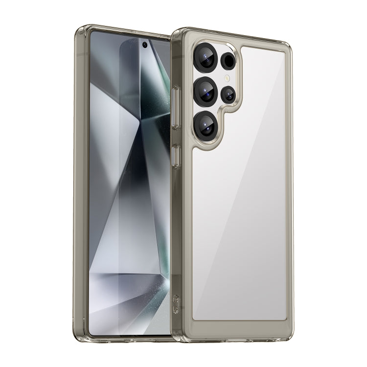 For Samsung Galaxy S25 Ultra 5G Colorful Series Acrylic Hybrid TPU Phone Case(Transparent Grey) by buy2fix