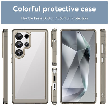 For Samsung Galaxy S25 Ultra 5G Colorful Series Acrylic Hybrid TPU Phone Case(Transparent Grey) by buy2fix