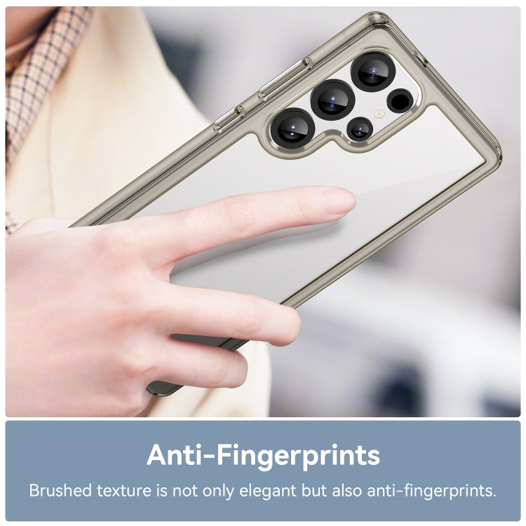 For Samsung Galaxy S25 Ultra 5G Colorful Series Acrylic Hybrid TPU Phone Case(Transparent Grey) by buy2fix