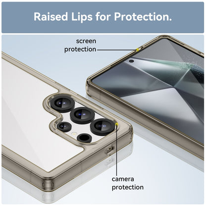 For Samsung Galaxy S25 Ultra 5G Colorful Series Acrylic Hybrid TPU Phone Case(Transparent Grey) by buy2fix