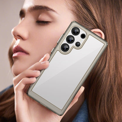 For Samsung Galaxy S25 Ultra 5G Colorful Series Acrylic Hybrid TPU Phone Case(Transparent Grey) by buy2fix