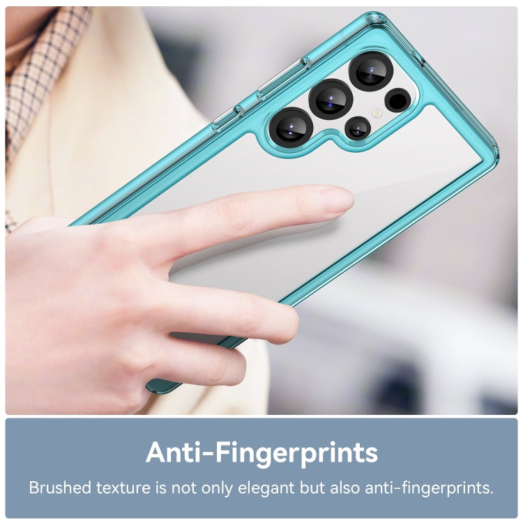 For Samsung Galaxy S25 Ultra 5G Colorful Series Acrylic Hybrid TPU Phone Case(Transparent Blue) by buy2fix