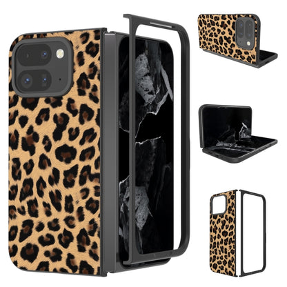 For Google Pixel 9 Pro Fold Black Frame Leopard Full Coverage Phone Case(Golden Leopard) by buy2fix