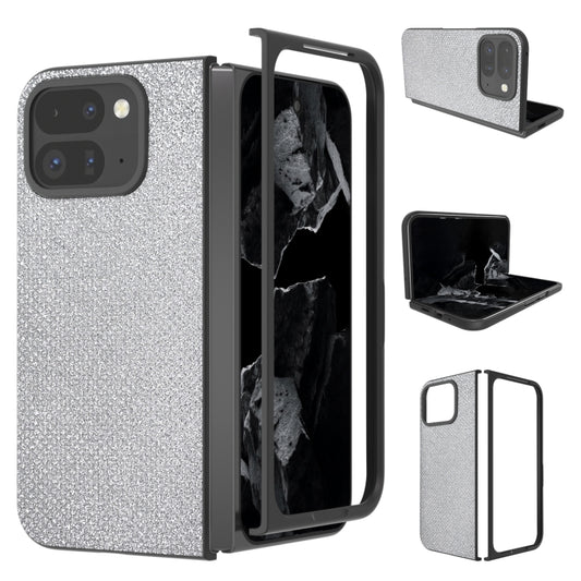 For Google Pixel 9 Pro Fold Diamond Frame Edge Full Coverage Phone Case(Jewel Silver) by buy2fix