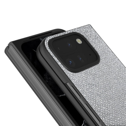For Google Pixel 9 Pro Fold Diamond Frame Edge Full Coverage Phone Case(Jewel Silver) by buy2fix