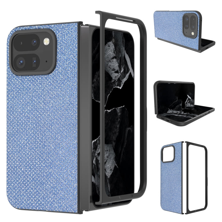 For Google Pixel 9 Pro Fold Diamond Frame Edge Full Coverage Phone Case(Sapphire Blue) by buy2fix