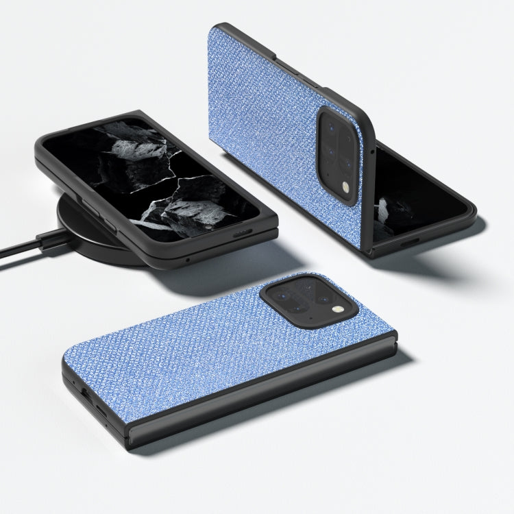 For Google Pixel 9 Pro Fold Diamond Frame Edge Full Coverage Phone Case(Sapphire Blue) by buy2fix