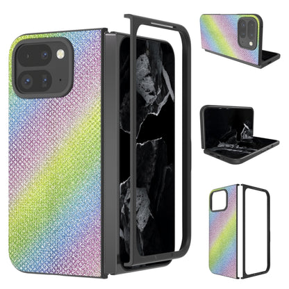 For Google Pixel 9 Pro Fold Diamond Frame Edge Full Coverage Phone Case(Rainbow Diamond) by buy2fix