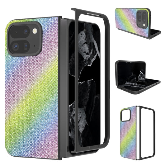 For Google Pixel 9 Pro Fold Diamond Frame Edge Full Coverage Phone Case(Rainbow Diamond) by buy2fix