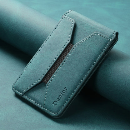 Denior V11 VV MagSafe Magnetic Phone PU Card Sleeve(Blue) - Adhesive Card Holders by Denior | Online Shopping UK | buy2fix