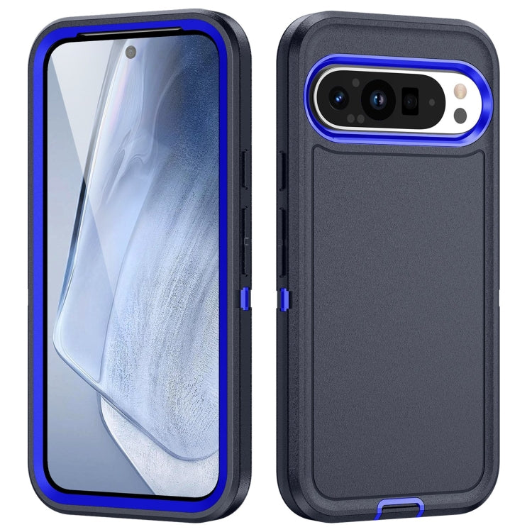 For Google Pixel 9 Pro Life Waterproof Rugged PC + Silicone Phone Case(Dark Blue + Royal Blue) by buy2fix