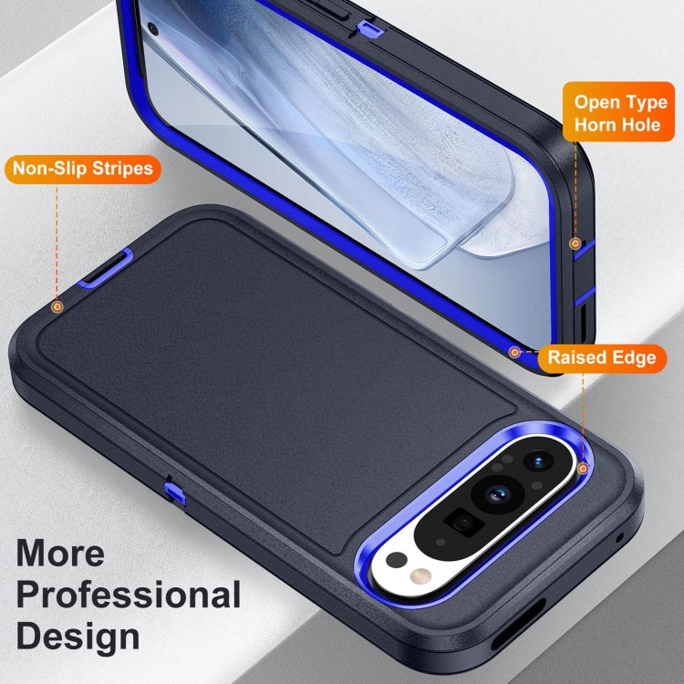 For Google Pixel 9 Pro Life Waterproof Rugged PC + Silicone Phone Case(Dark Blue + Royal Blue) by buy2fix