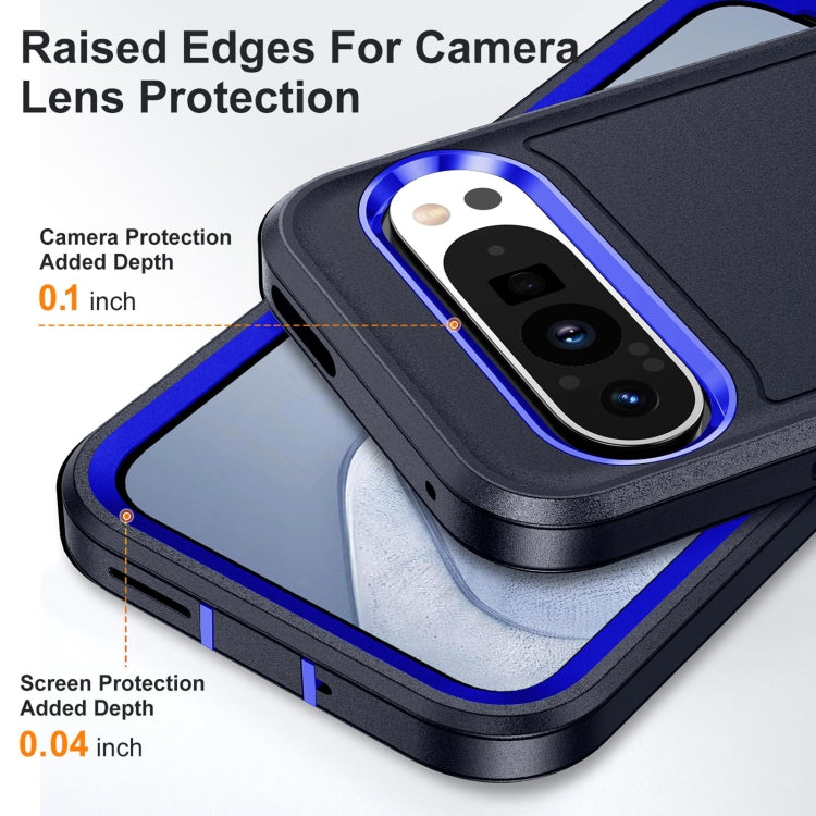 For Google Pixel 9 Pro Life Waterproof Rugged PC + Silicone Phone Case(Dark Blue + Royal Blue) by buy2fix