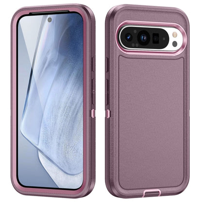 For Google Pixel 9 Pro Life Waterproof Rugged PC + Silicone Phone Case(Purple + Pink) by buy2fix