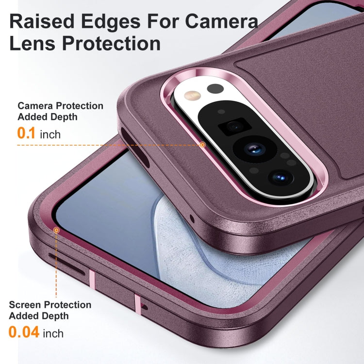 For Google Pixel 9 Pro Life Waterproof Rugged PC + Silicone Phone Case(Purple + Pink) by buy2fix