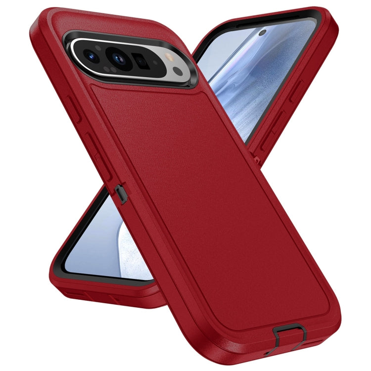For Google Pixel 9 Life Waterproof Rugged PC + Silicone Phone Case(Red + Black) by buy2fix
