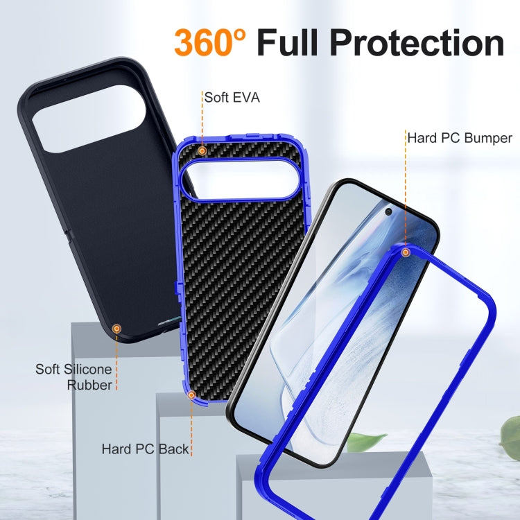 For Google Pixel 9 Life Waterproof Rugged PC + Silicone Phone Case(Dark Blue + Royal Blue) by buy2fix