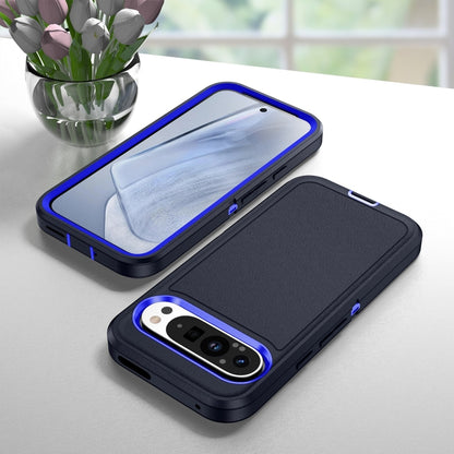 For Google Pixel 9 Life Waterproof Rugged PC + Silicone Phone Case(Dark Blue + Royal Blue) by buy2fix