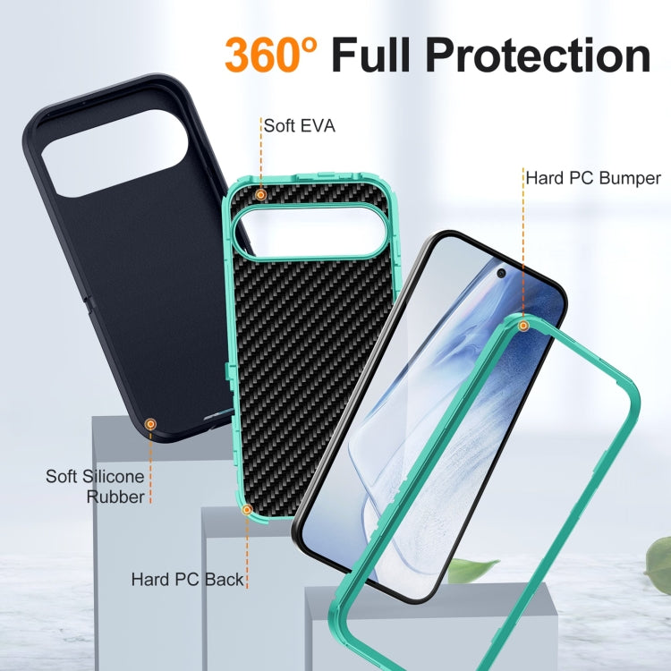 For Google Pixel 9 Life Waterproof Rugged PC + Silicone Phone Case(Dark Blue + Light Blue) by buy2fix