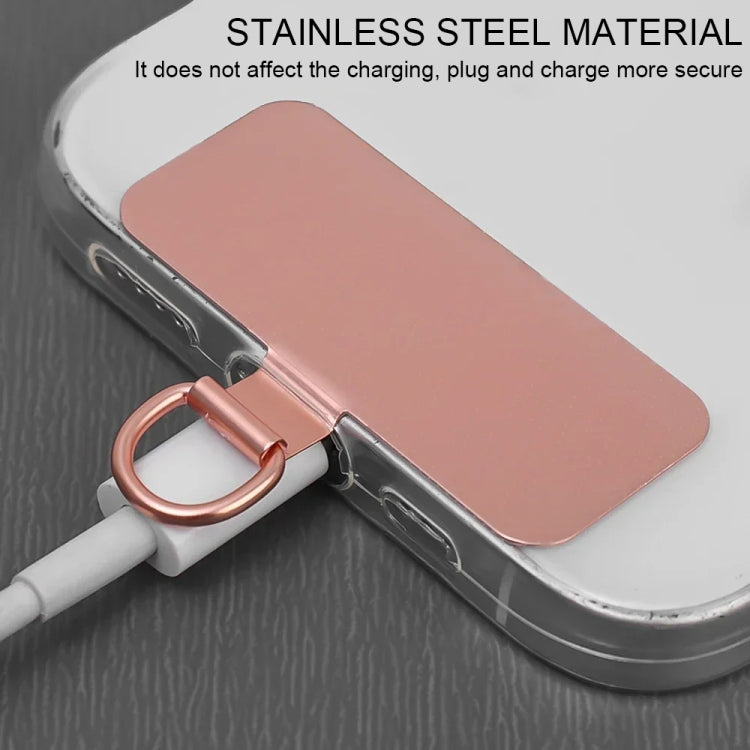 Rectangle Metal Mobile Phone Lanyard Fixing Gasket(Silver) - Lanyards & Wrist Straps by buy2fix | Online Shopping UK | buy2fix