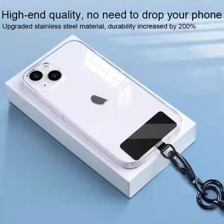 Rectangle Metal Mobile Phone Lanyard Fixing Gasket(Silver) - Lanyards & Wrist Straps by buy2fix | Online Shopping UK | buy2fix