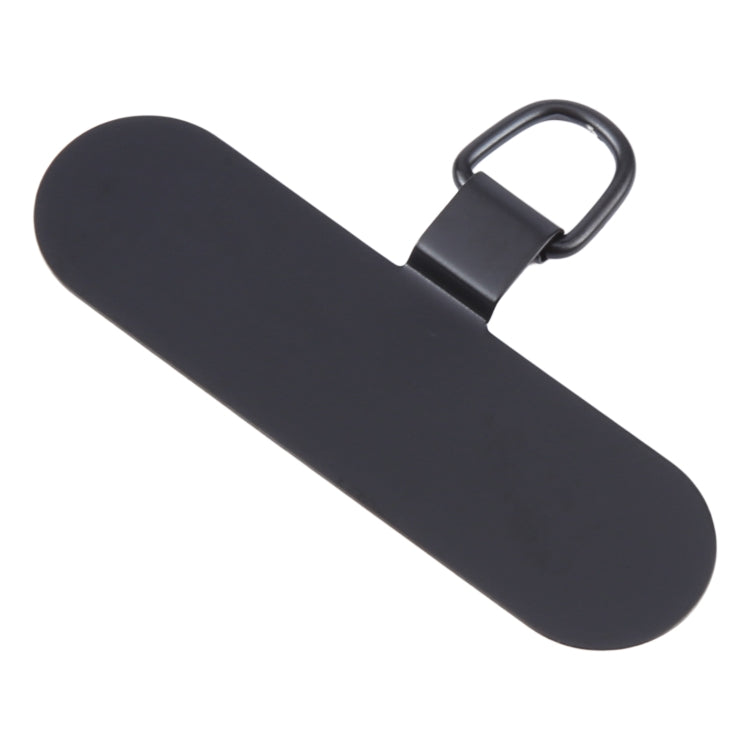 Oval Metal Mobile Phone Lanyard Fixing Gasket(Black) - Lanyards & Wrist Straps by buy2fix | Online Shopping UK | buy2fix