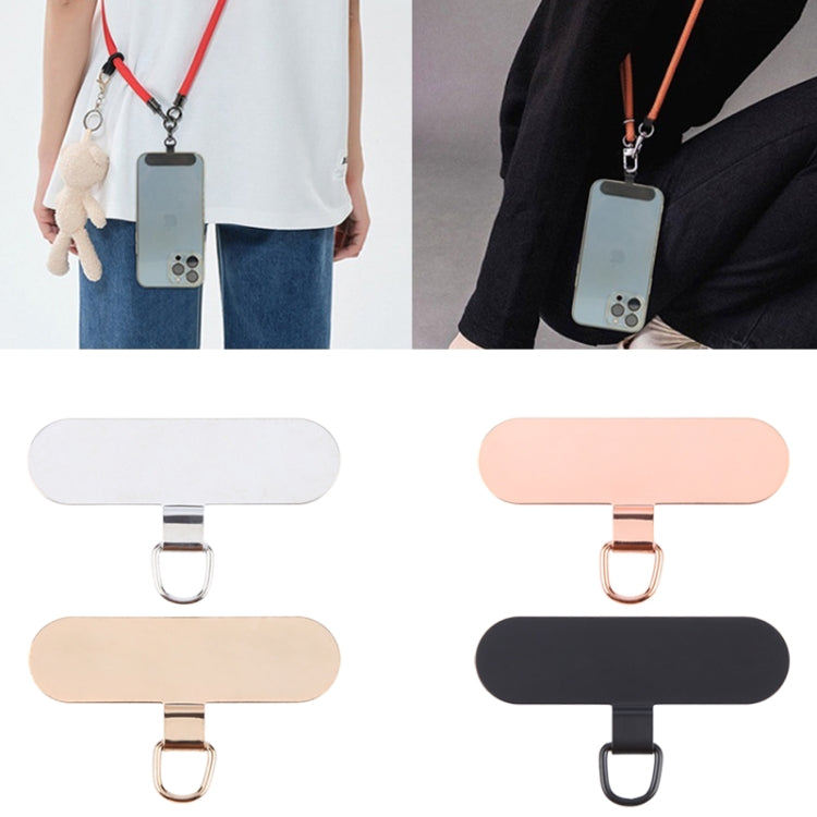 Oval Metal Mobile Phone Lanyard Fixing Gasket(Rose Gold) - Lanyards & Wrist Straps by buy2fix | Online Shopping UK | buy2fix