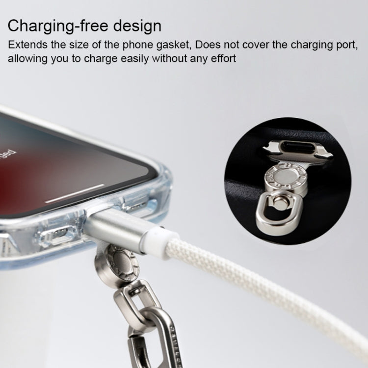 360 Degree Rotation Mobile Phone Lanyard Fixing Gasket(Grey) - Lanyards & Wrist Straps by buy2fix | Online Shopping UK | buy2fix