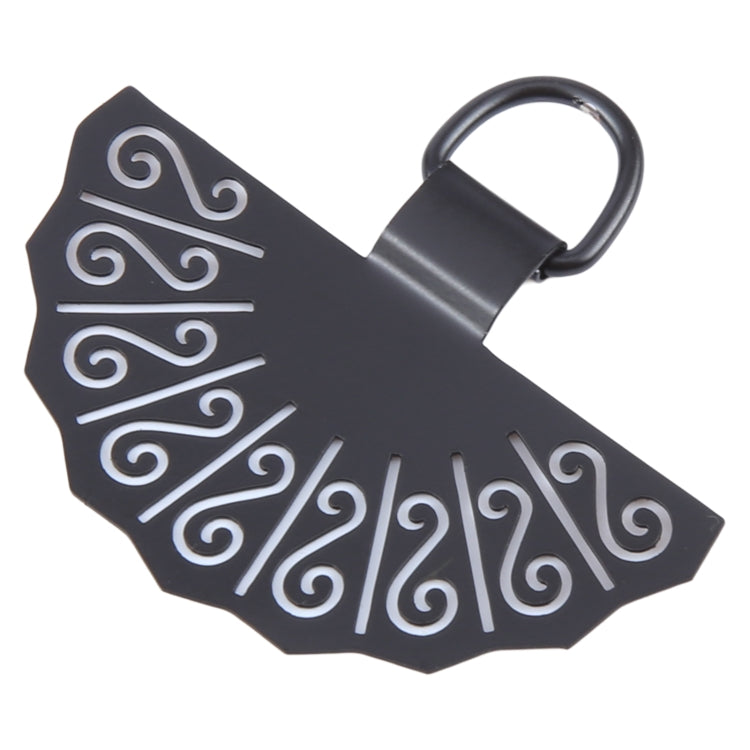 Fan-shaped Metal Mobile Phone Lanyard Fixing Gasket(Black) - Lanyards & Wrist Straps by buy2fix | Online Shopping UK | buy2fix