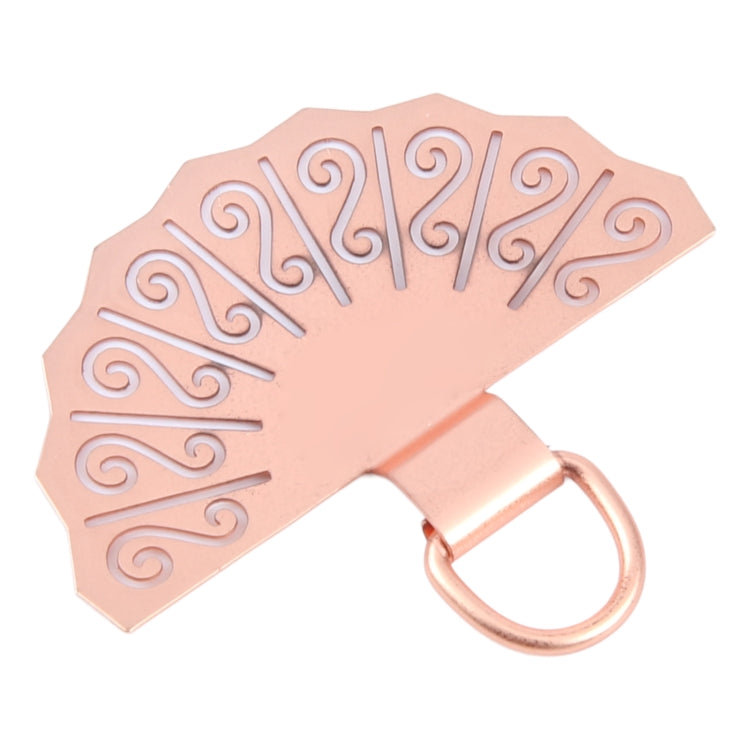 Fan-shaped Metal Mobile Phone Lanyard Fixing Gasket(Rose Gold) - Lanyards & Wrist Straps by buy2fix | Online Shopping UK | buy2fix