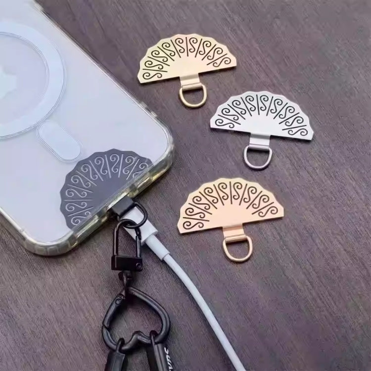 Fan-shaped Metal Mobile Phone Lanyard Fixing Gasket(Silver) - Lanyards & Wrist Straps by buy2fix | Online Shopping UK | buy2fix