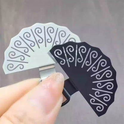 Fan-shaped Metal Mobile Phone Lanyard Fixing Gasket(Black) - Lanyards & Wrist Straps by buy2fix | Online Shopping UK | buy2fix