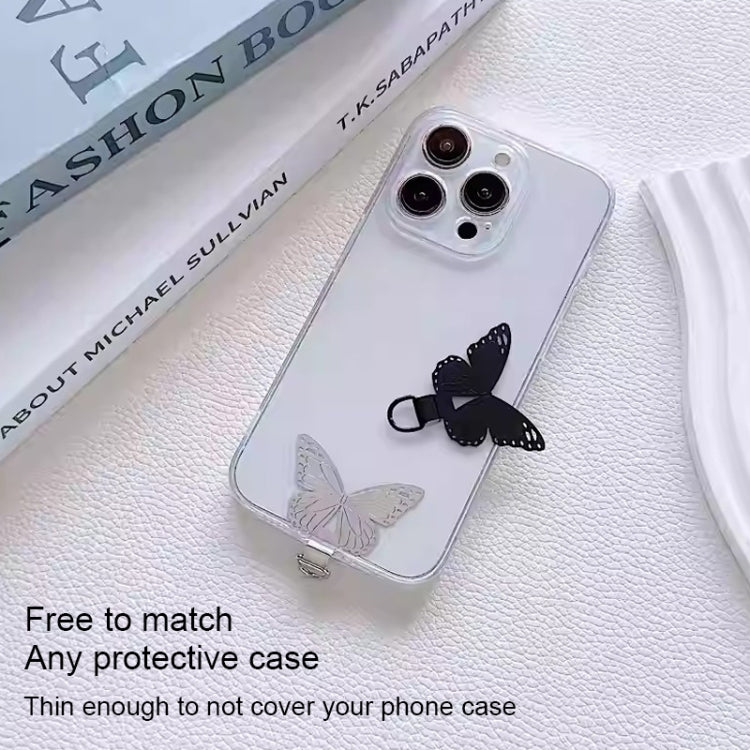 Butterfly Metal Mobile Phone Lanyard Fixing Gasket(Silver) - Lanyards & Wrist Straps by buy2fix | Online Shopping UK | buy2fix