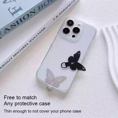 Butterfly Metal Mobile Phone Lanyard Fixing Gasket(Silver) - Lanyards & Wrist Straps by buy2fix | Online Shopping UK | buy2fix