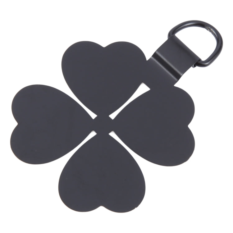Four-leaf Metal Mobile Phone Lanyard Fixing Gasket(Black) - Lanyards & Wrist Straps by buy2fix | Online Shopping UK | buy2fix