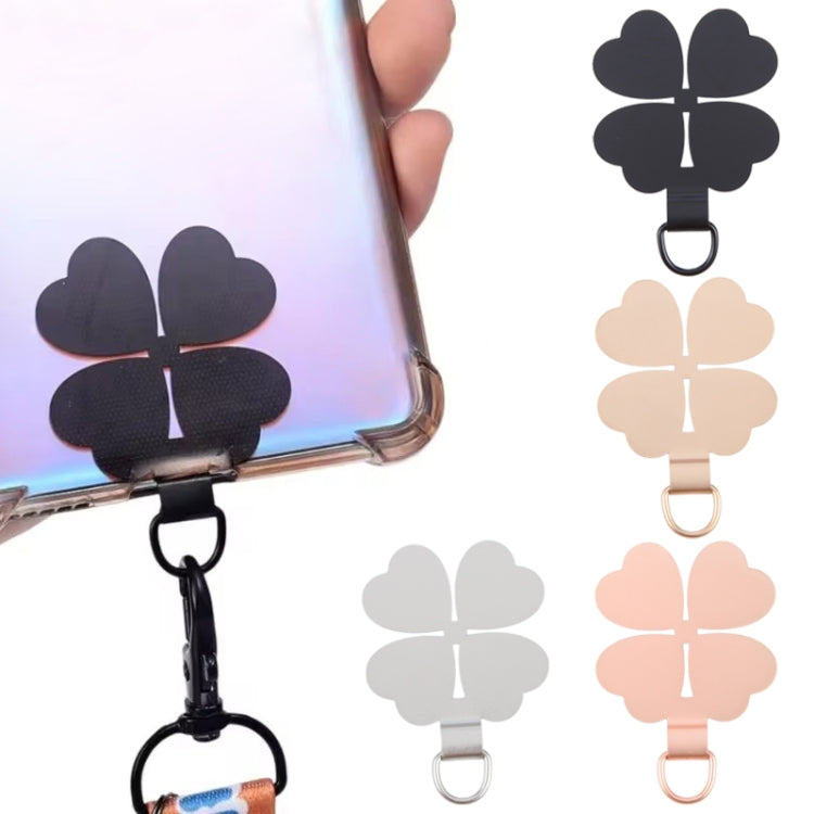 Four-leaf Metal Mobile Phone Lanyard Fixing Gasket(Rose Gold) - Lanyards & Wrist Straps by buy2fix | Online Shopping UK | buy2fix