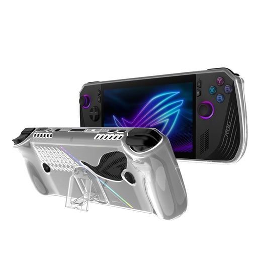 For ASUS ROG Ally X TPU Transparent Protective Case with Holder - Cases by buy2fix | Online Shopping UK | buy2fix