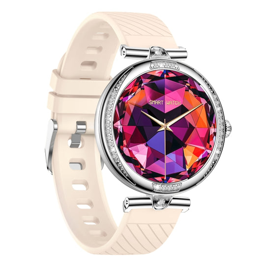 NX17 Pro 1.19 inch AMOLED Screen Silicone Strap Smart Watch, Support Health Monitoring / Bluetooth Call(Silver) by buy2fix