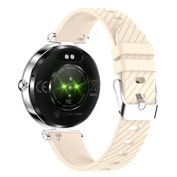 NX17 Pro 1.19 inch AMOLED Screen Silicone Strap Smart Watch, Support Health Monitoring / Bluetooth Call(Silver) by buy2fix