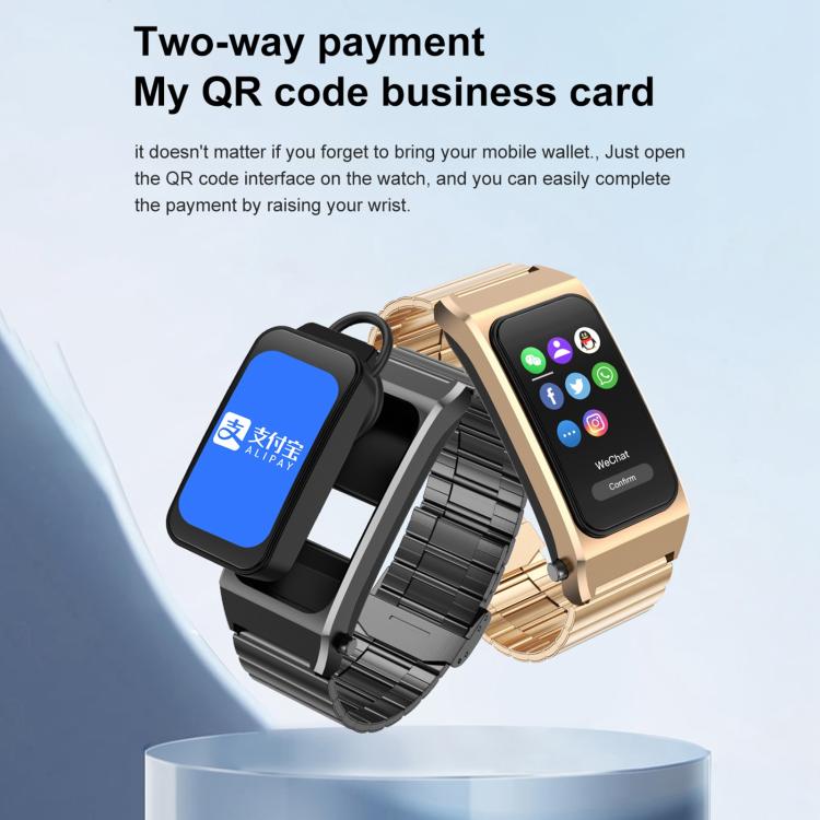 B7 Pro 1.5 inch 2 in 1 Bluetooth Earphone Silicone Strap Smart Watch, Support Heart Rate / Sleep Monitoring(Gold) by buy2fix