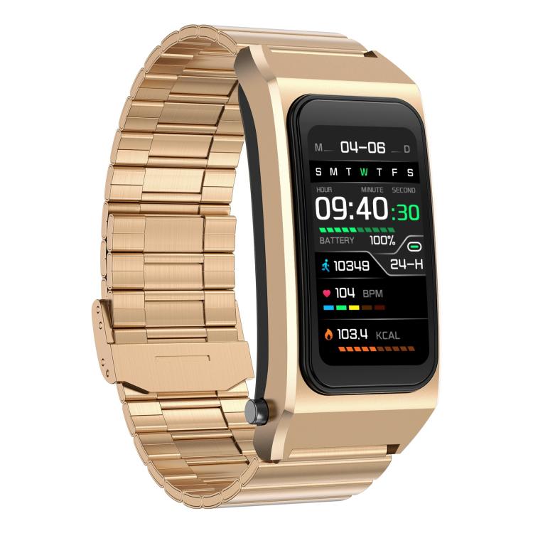 B7 Pro 1.5 inch 2 in 1 Bluetooth Earphone Silicone Strap Smart Watch, Support Heart Rate / Sleep Monitoring(Gold) by buy2fix