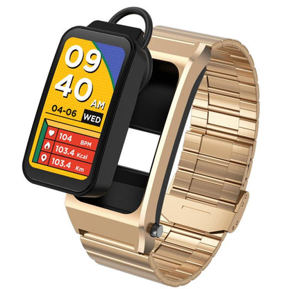B7 Pro 1.5 inch 2 in 1 Bluetooth Earphone Silicone Strap Smart Watch, Support Heart Rate / Sleep Monitoring(Gold) by buy2fix