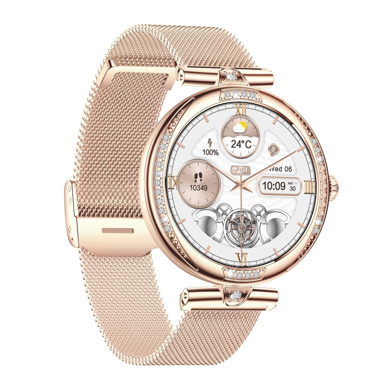 NX17 Pro 1.19 inch AMOLED Screen Steel Strap Smart Watch, Support Health Monitoring / Bluetooth Call(Gold) by buy2fix