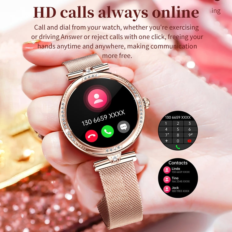 NX17 Pro 1.19 inch AMOLED Screen Steel Strap Smart Watch, Support Health Monitoring / Bluetooth Call(Gold) by buy2fix