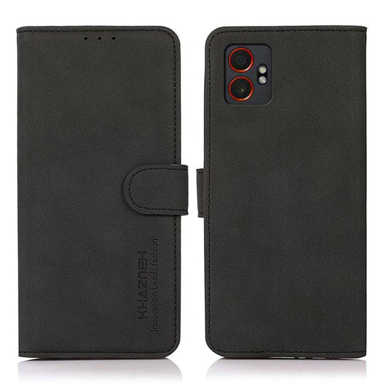 For Samsung Galaxy XCover7 Pro KHAZNEH Matte Texture Leather Phone Case(Black)