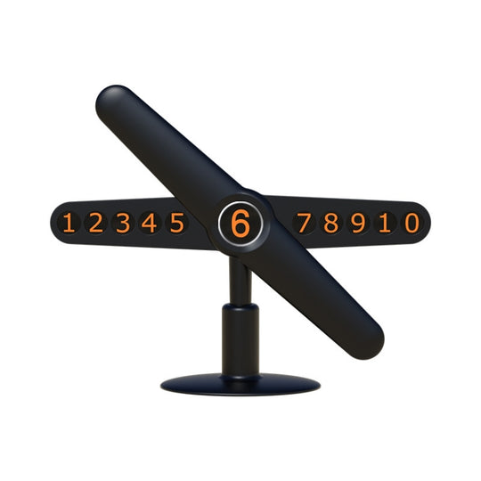 3R-2167 Creative Windmill Rotating Hidden Temporary Car Parking Card(Black)
