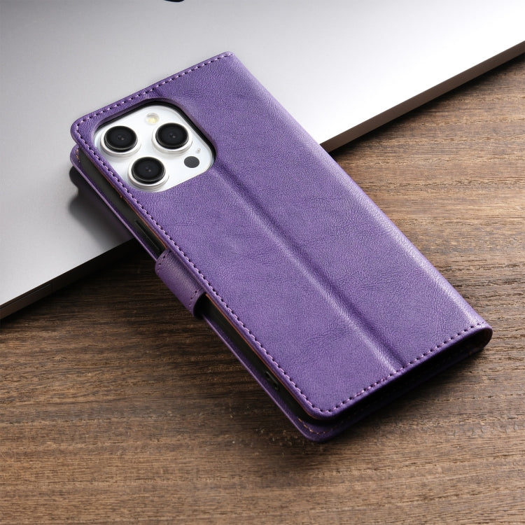 For iPhone 11 Pro Max N.BEKUS CSJ-P1 Solid Color Leather Phone Case(Purple) - iPhone 11 Pro Max Cases by N.BEKUS | Online Shopping UK | buy2fix