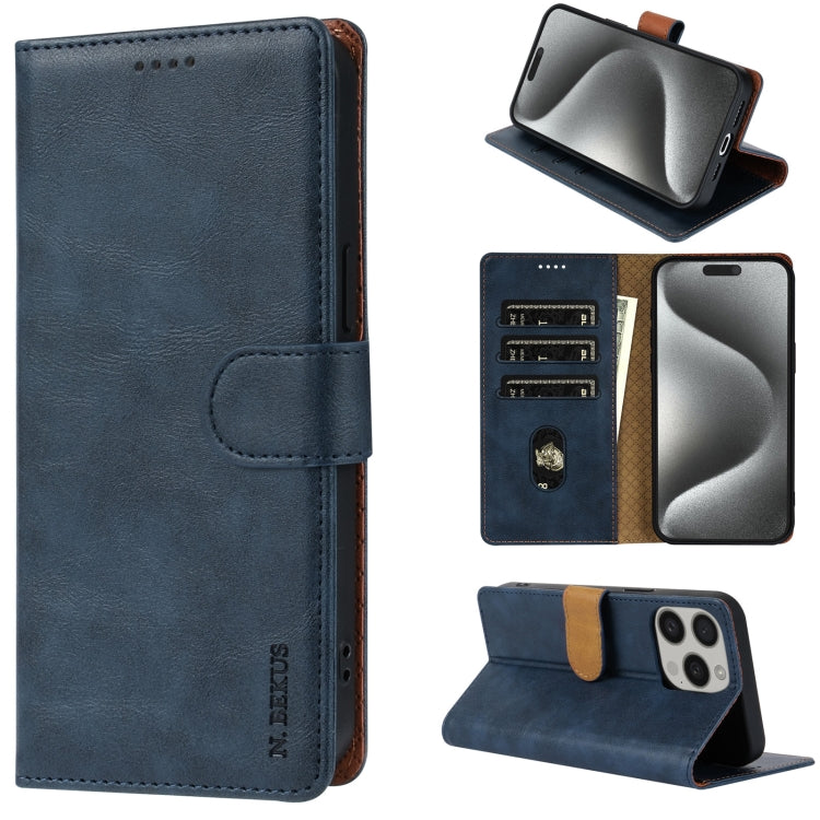 For iPhone 11 Pro N.BEKUS CSJ-P1 Solid Color Leather Phone Case(Blue) - iPhone 11 Pro Cases by N.BEKUS | Online Shopping UK | buy2fix