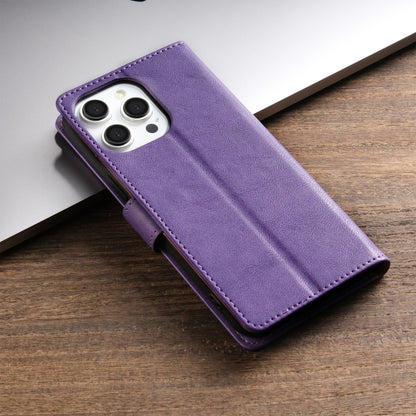 For iPhone 11 Pro N.BEKUS CSJ-P1 Solid Color Leather Phone Case(Purple) - iPhone 11 Pro Cases by N.BEKUS | Online Shopping UK | buy2fix