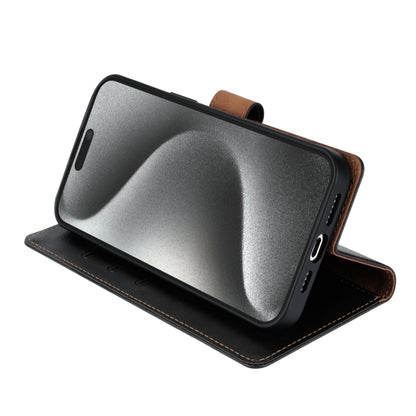 For iPhone 14 / 13 N.BEKUS CSJ-P1 Solid Color Leather Phone Case(Black) - iPhone 14 Cases by N.BEKUS | Online Shopping UK | buy2fix